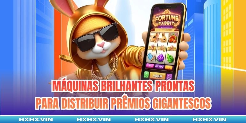 Máquinas brilhantes prontas para distribuir prêmios gigantescos